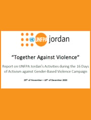 UNFPA Jordan commemorating the 16 Days Campaign in 2020